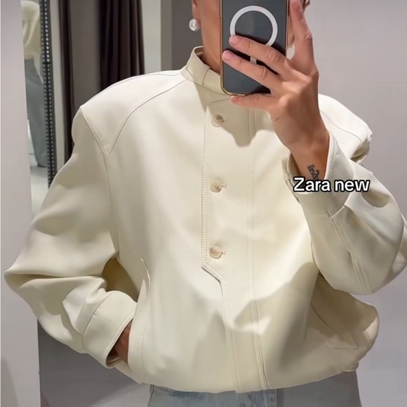 ZARA NWT ZW Collection Button Up Jacket - Picture 6 of 16